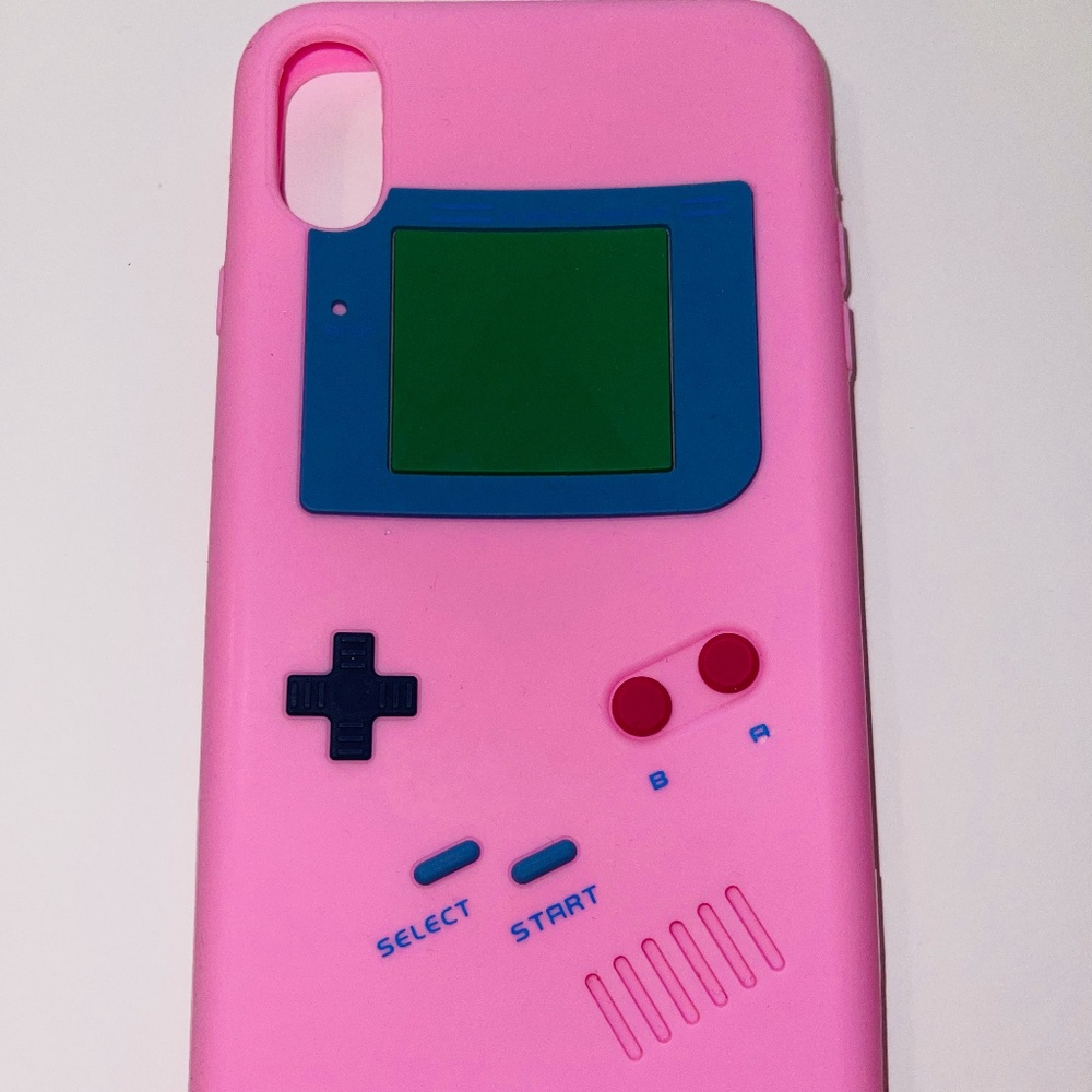 iPhone XS Max pink gameboy case